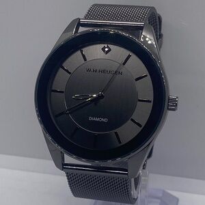 Van Heusen Charcoal Mesh Strap Watch